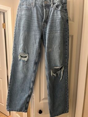 Aeropostale Light Blue High-Rise Distressed Jeans